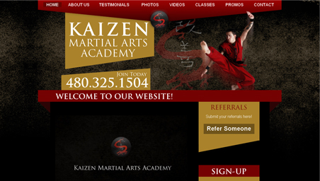 Web Portfolio - Kaizen Martial Arts